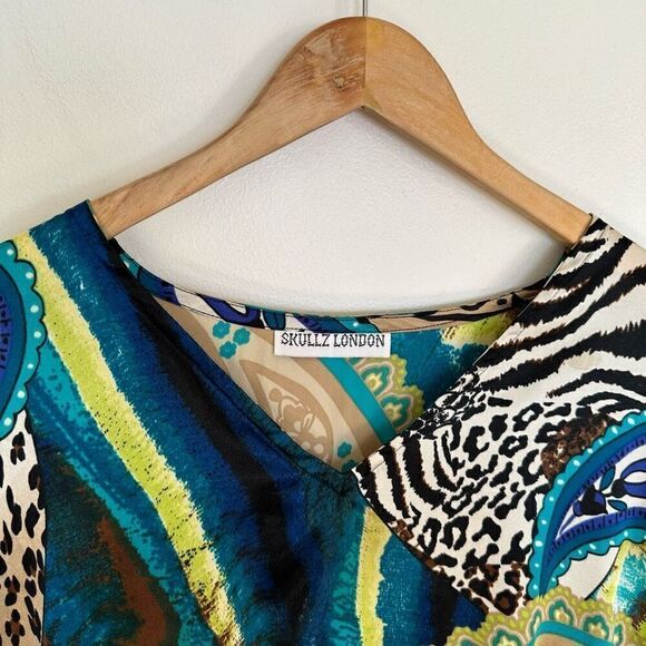 Skullz London Women’s Slinky Mixed Animal Print Paisley Avant Garde Lagen Look E - Picture 3 of 13